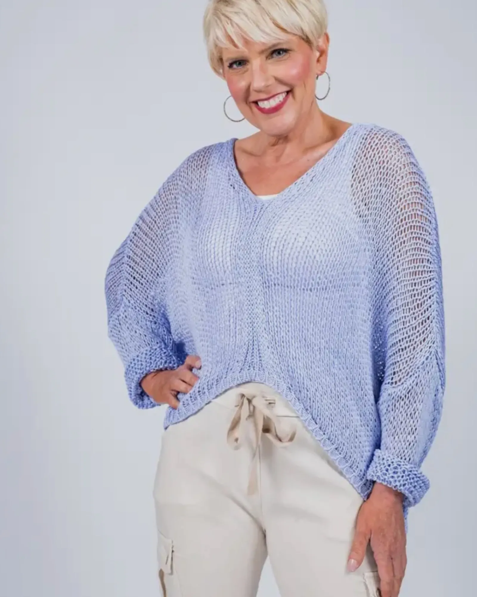 Butterfly Open Knit Topper