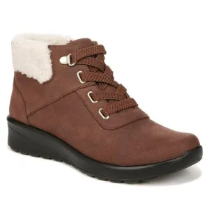 Bzees Garner Machine Washable Shearling Ankle Bootie Sepia 11 NWT IN BOX