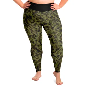 Camouflage Plus Size Leggings Sizes 2X - 6X Traditional Colors Green, Brown, Black