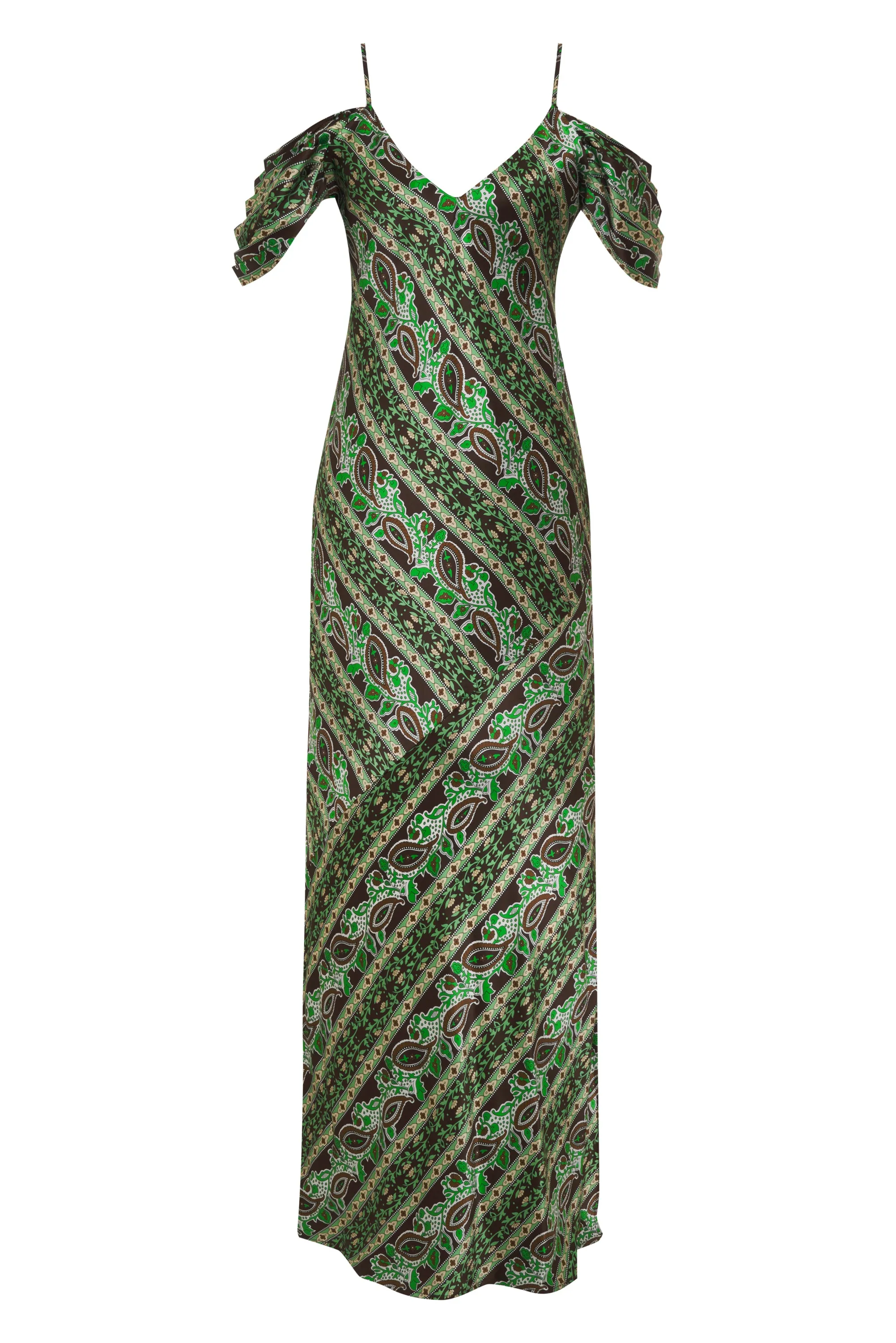 Capri Noa Long Slip Dress Dark Chocolate