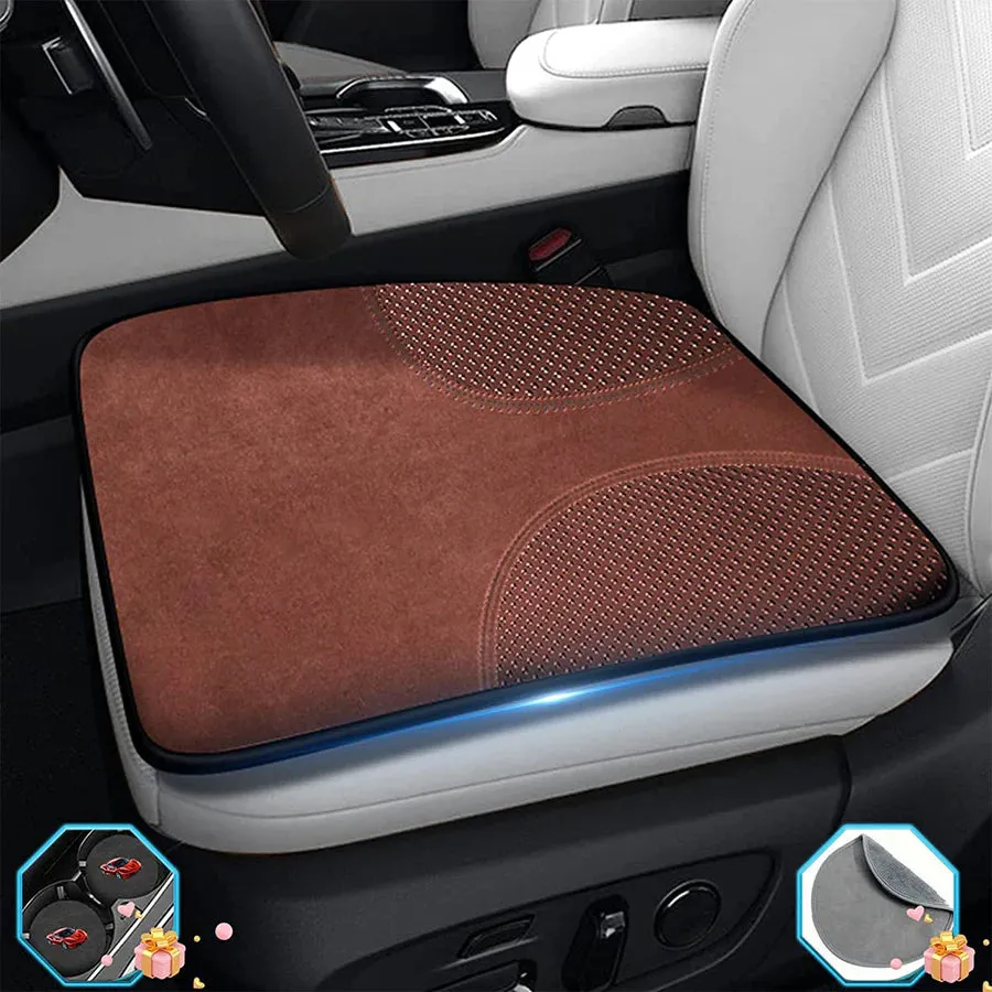 Car Seat Cushion, Custom Fit For Your Cars, Double Sided Seat Cushion, Breathable Suede   Ice Silk Car Seat Cushion, Comfort Seat Covers Cushion FD19979
