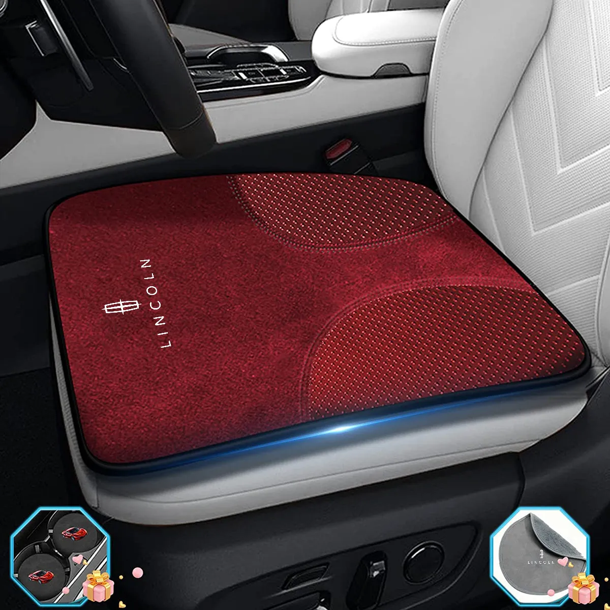 Car Seat Cushion, Custom Fit For Your Cars, Double Sided Seat Cushion, Breathable Suede   Ice Silk Car Seat Cushion, Comfort Seat Covers Cushion LI19979