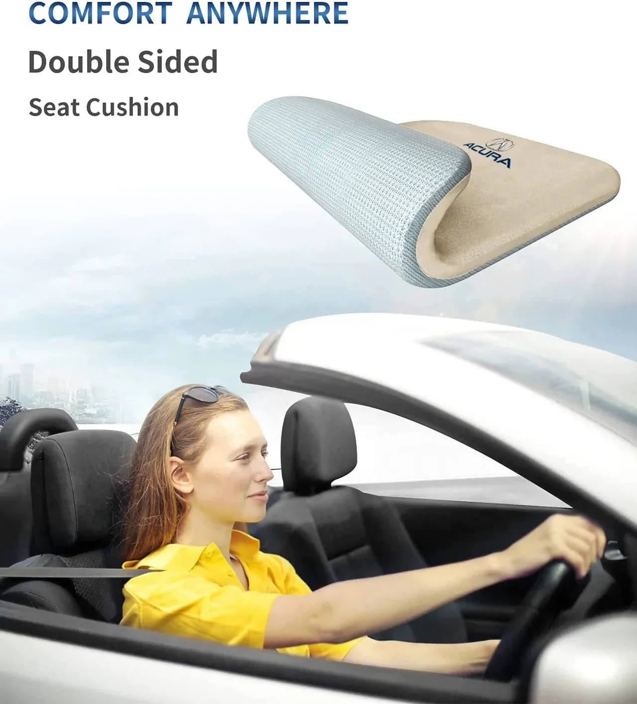 Car Seat Cushion, Custom Fit For Your Cars, Double Sided Seat Cushion, Breathable Suede   Ice Silk Car Seat Cushion, Comfort Seat Covers Cushion UE19979