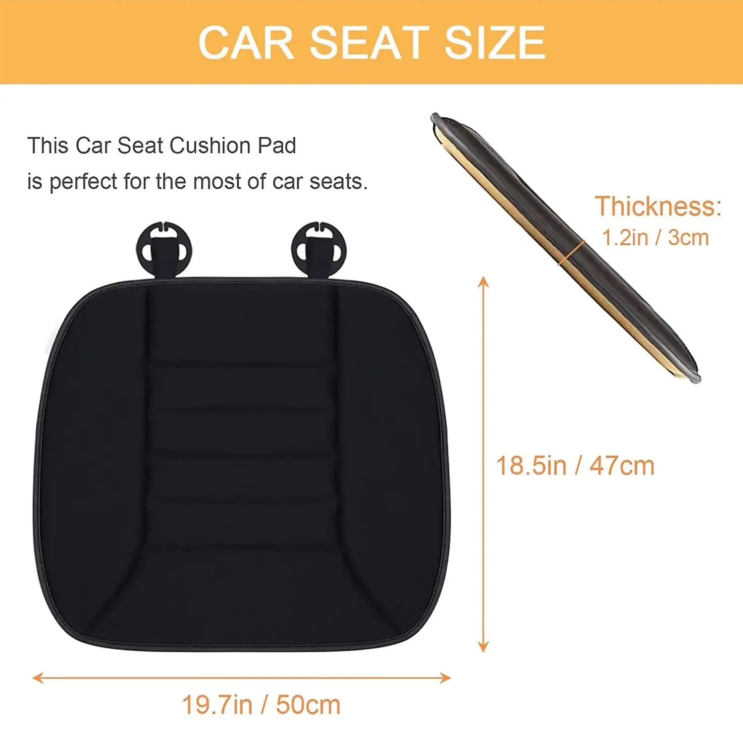 Car Seat Cushion with 1.2inch Comfort Memory Foam, Custom Fit For Your Cars, Seat Cushion for Car and Office Chair JG19989