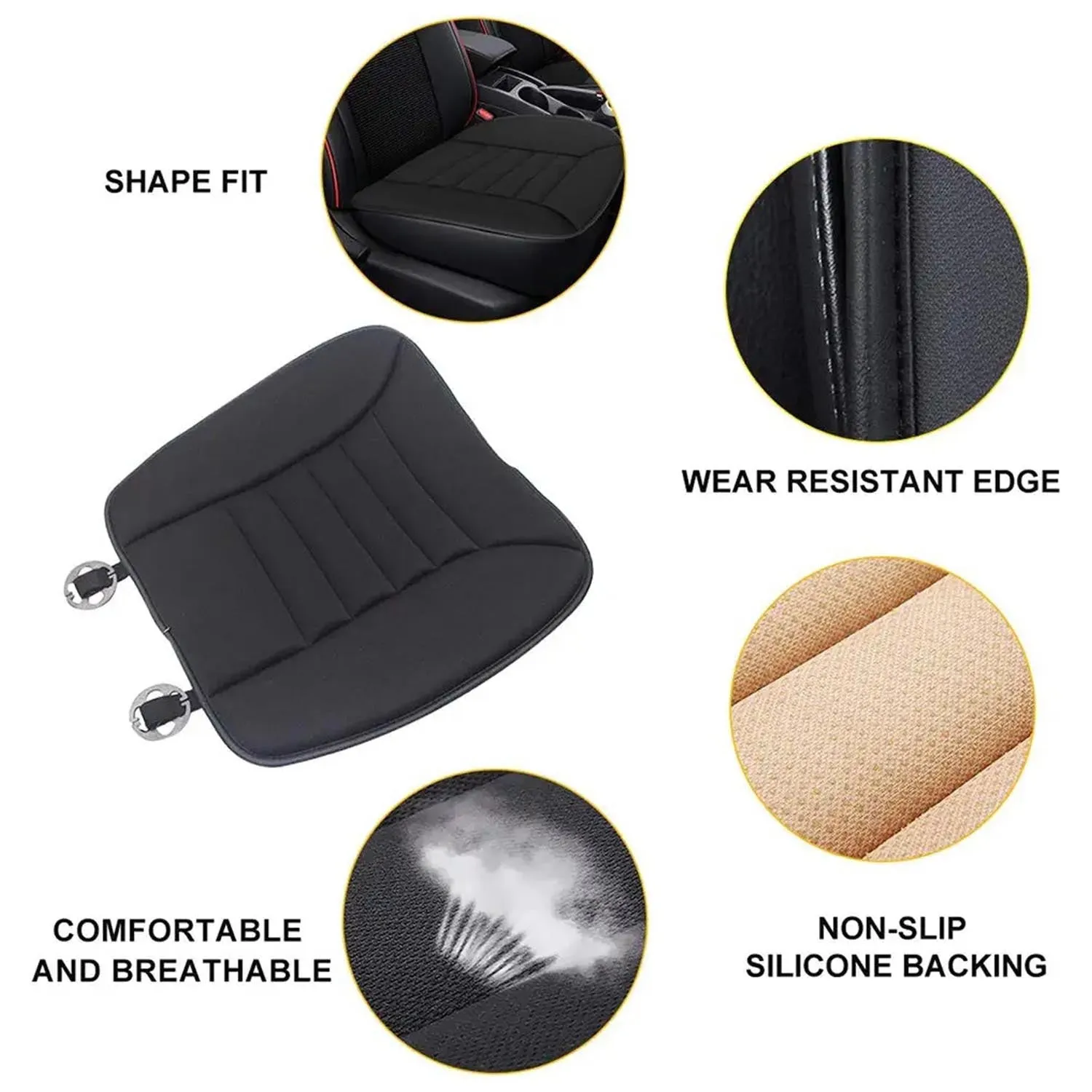 Car Seat Cushion with 1.2inch Comfort Memory Foam, Custom Fit For Your Cars, Seat Cushion for Car and Office Chair JG19989