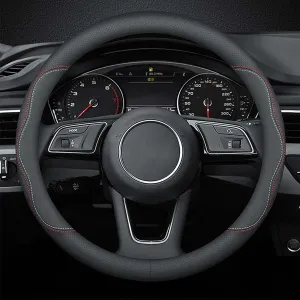 Car Steering Wheel Cover 2024 Update Version, Custom Fit For Your Cars, Premium Leather Car Steering Wheel Cover with Logo, Car Accessories MS18991