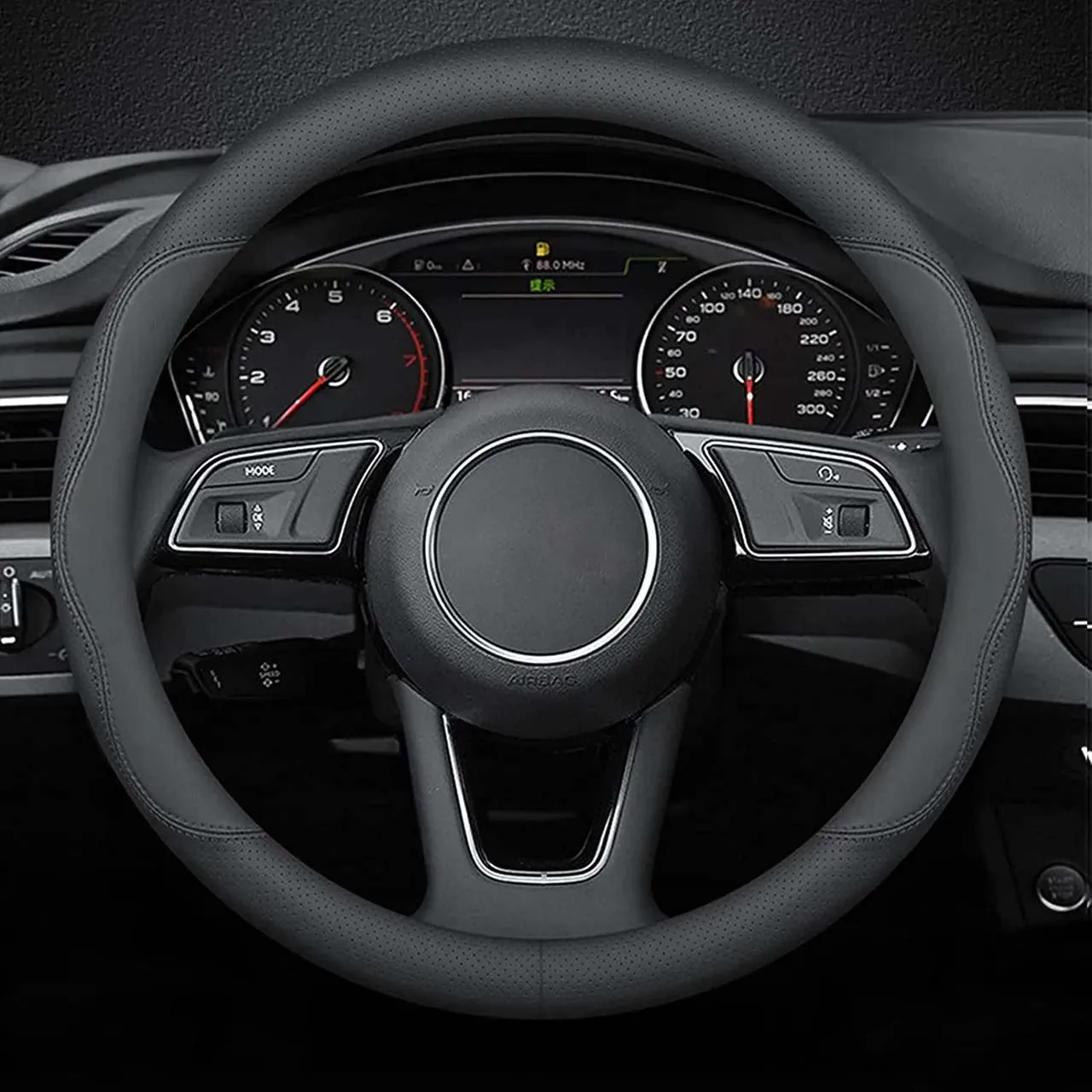 Car Steering Wheel Cover 2024 Update Version, Custom Fit For Your Cars, Premium Leather Car Steering Wheel Cover with Logo, Car Accessories PE18991