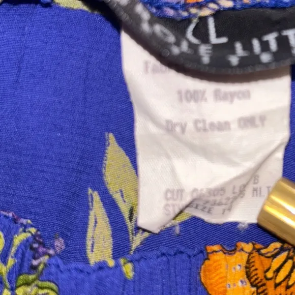 Carol Little • Vtg • Size 14 • Hippy • Patchwork • Floral • Purple/Yellow •Skirt
