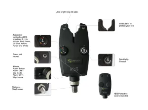 Carp Spirit HD3 ALARM x2   HDR3 x1