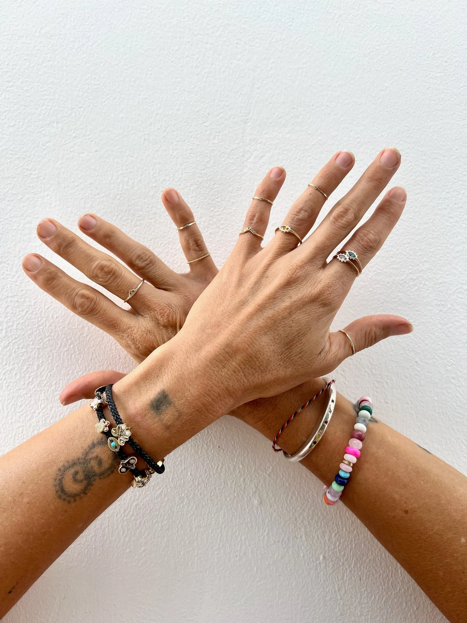 Celestial Cuff Bracelet in Pink Sapphire and Ruby