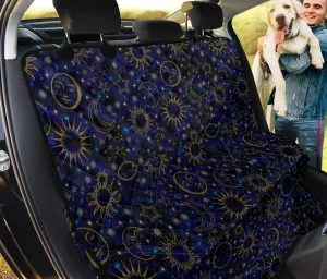 Celestial Night Sky Black Blue Pet Seat Cover