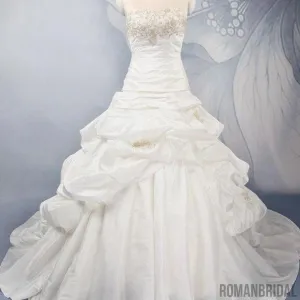 Cheap Vantage strapless Gold Lace Classic Style Wedding Party Dresses, WD0016