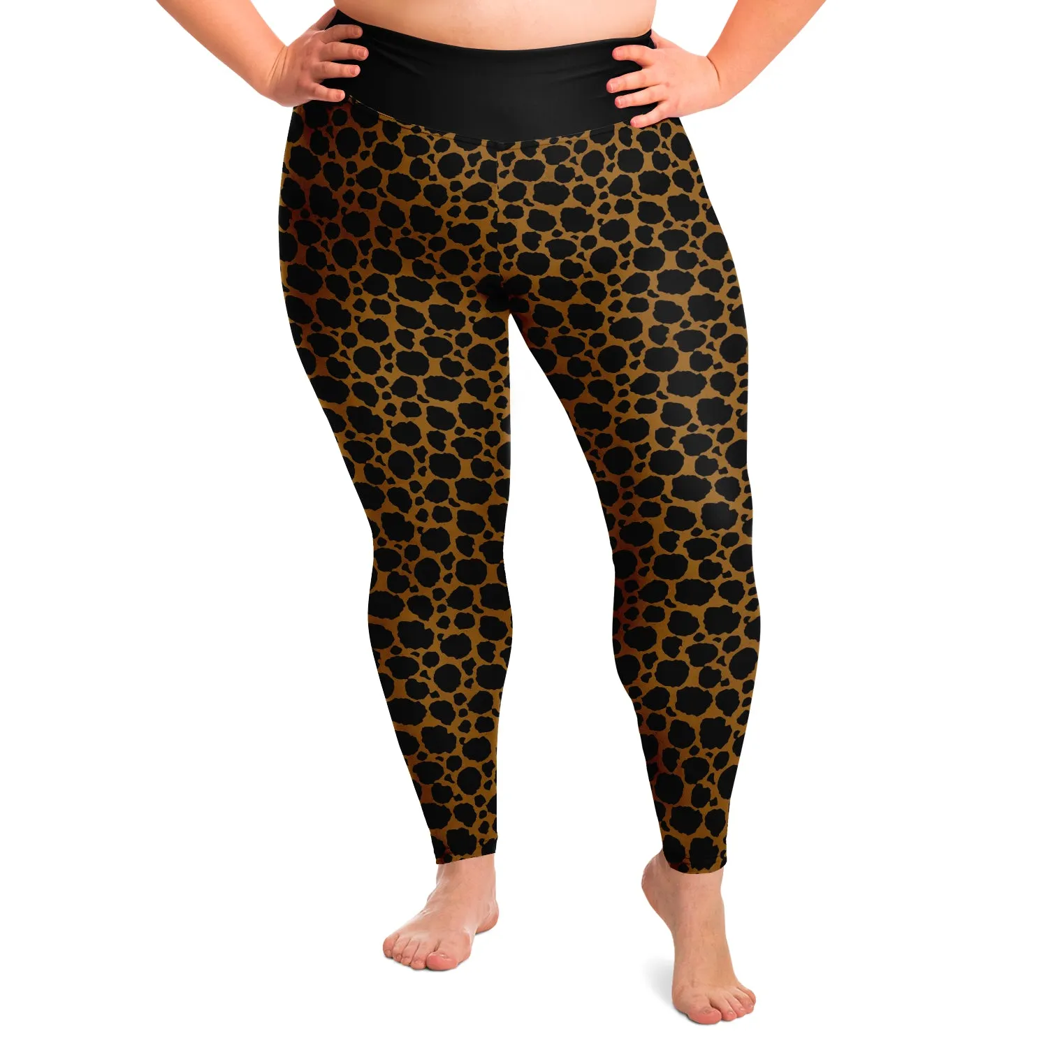 Cheetah Print Plus Size Leggings 2X - 6X Squat Proof Animal Print