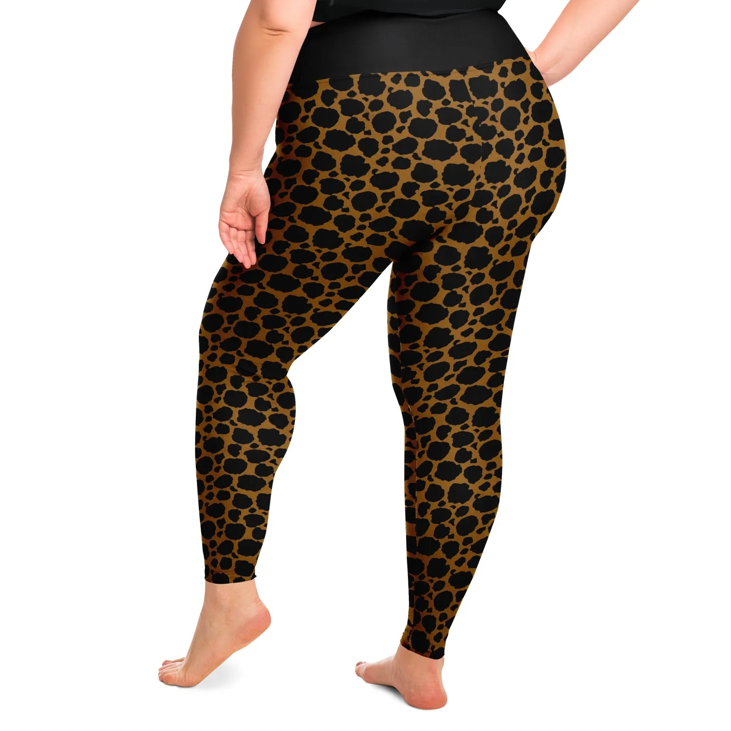 Cheetah Print Plus Size Leggings 2X - 6X Squat Proof Animal Print
