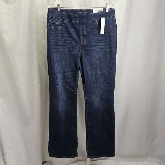 Chico's Slim Pull On Bootcut Jeans Size 12
