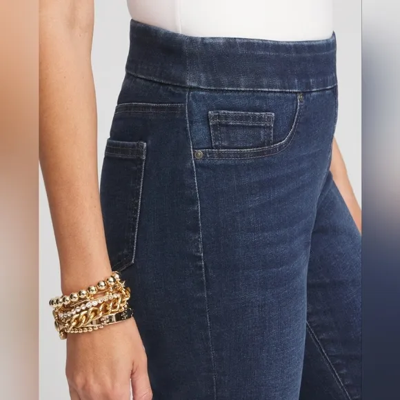 Chico's Slim Pull On Bootcut Jeans Size 12