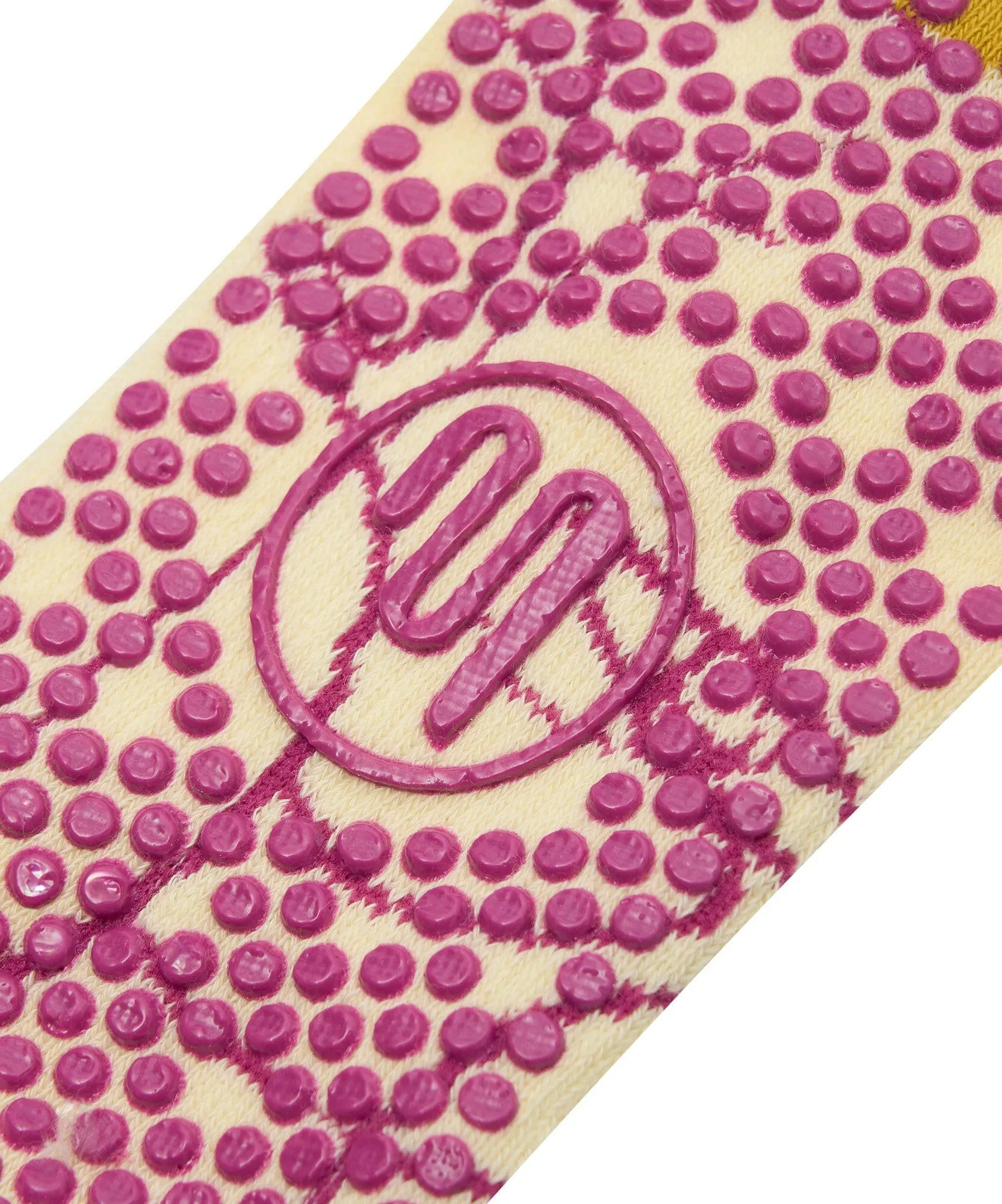 Classic Low Rise Grip Socks - Ivory Abstract