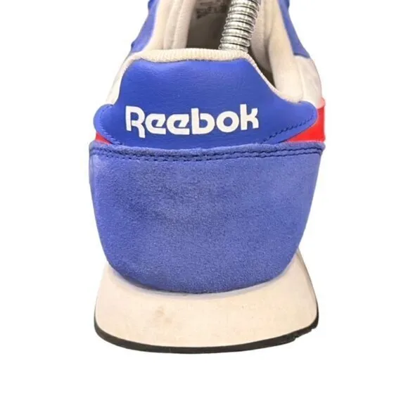 Classic Nylon Reebok’s  Suede Blue/White /Flash Red NWOB Size 10.5 Casual Preppy