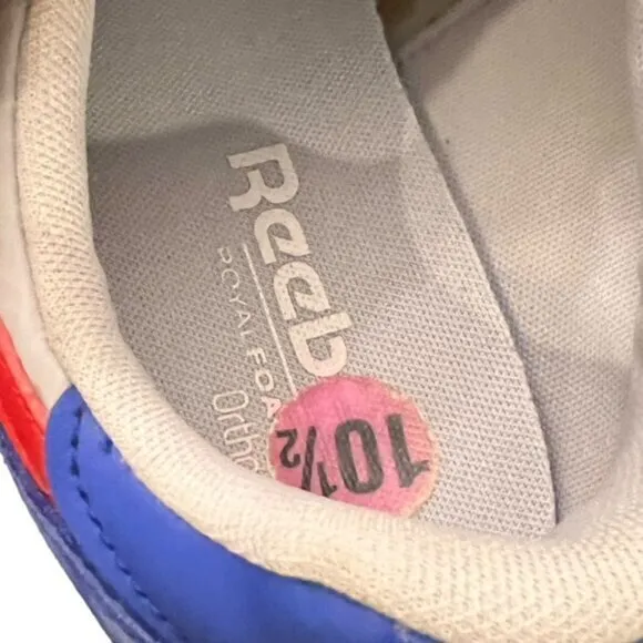 Classic Nylon Reebok’s  Suede Blue/White /Flash Red NWOB Size 10.5 Casual Preppy