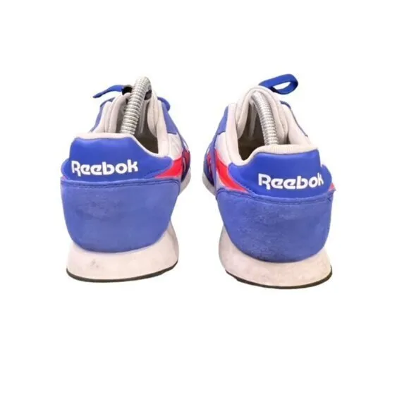 Classic Nylon Reebok’s  Suede Blue/White /Flash Red NWOB Size 10.5 Casual Preppy