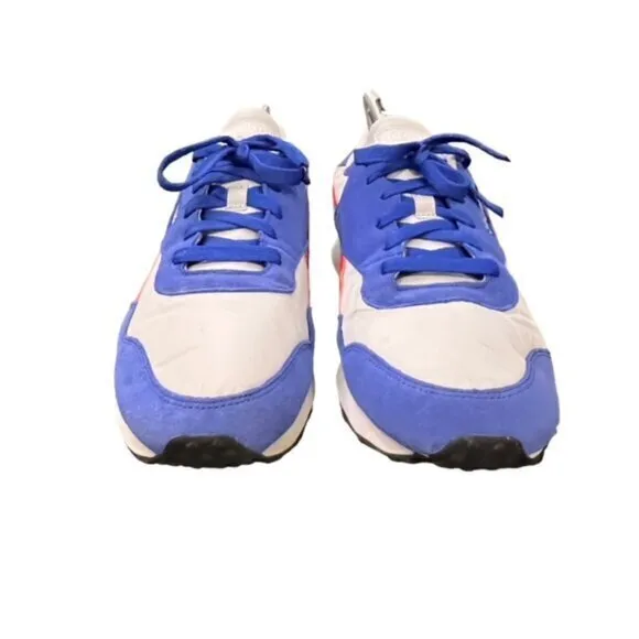 Classic Nylon Reebok’s  Suede Blue/White /Flash Red NWOB Size 10.5 Casual Preppy