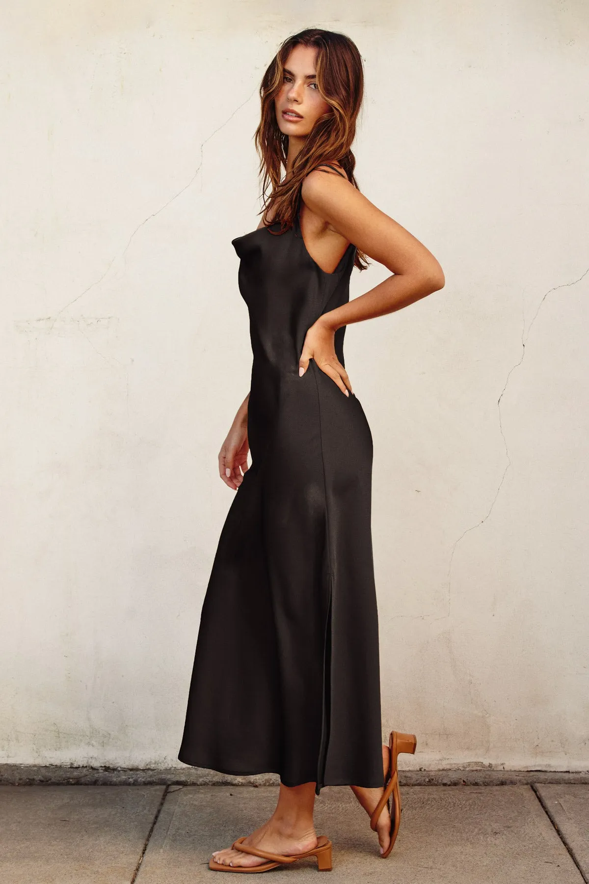 Clea Cowl Neck Slip Dress