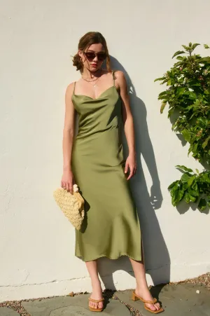 Clea Cowl Neck Slip Dress