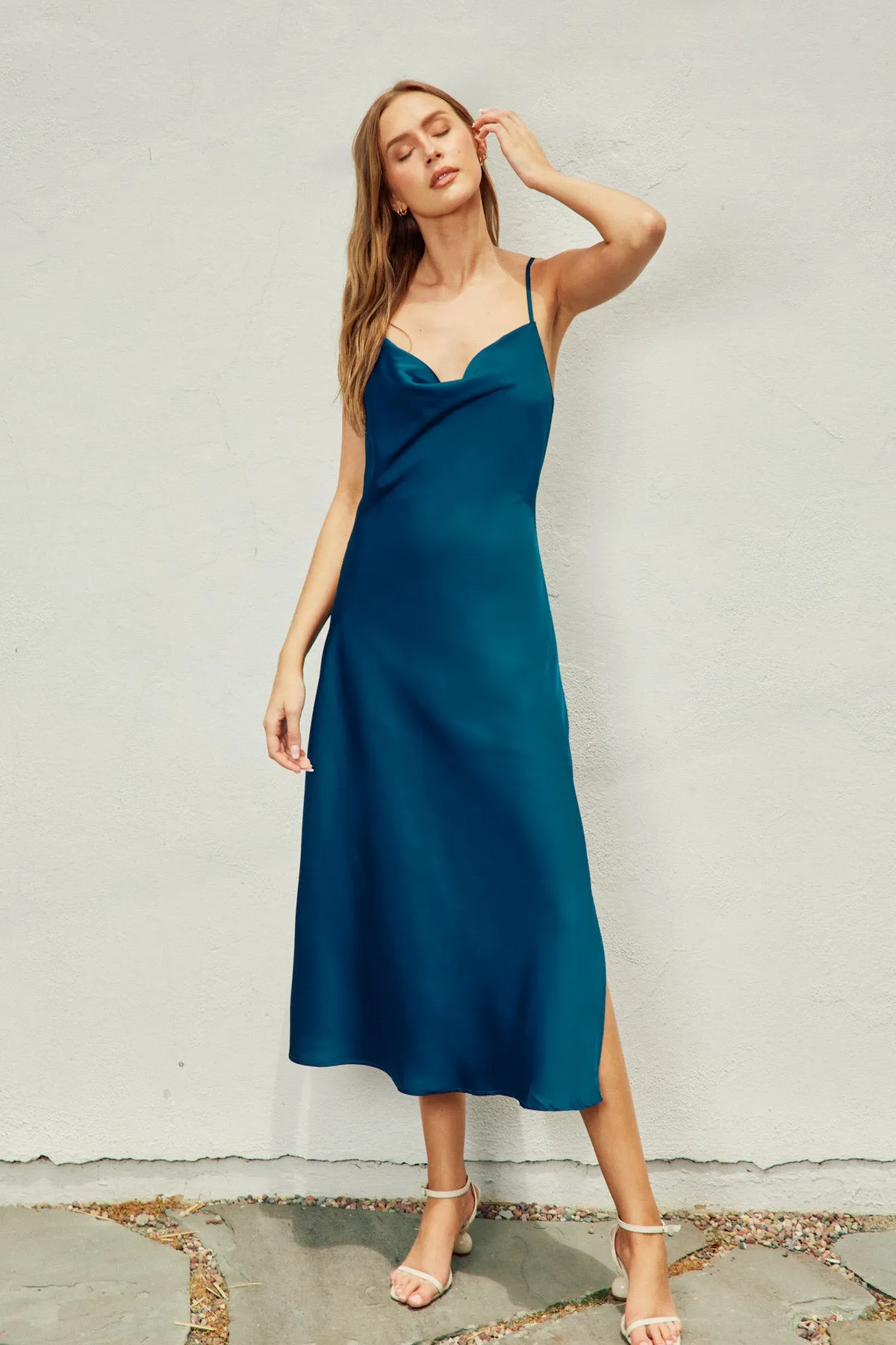 Clea Cowl Neck Slip Dress
