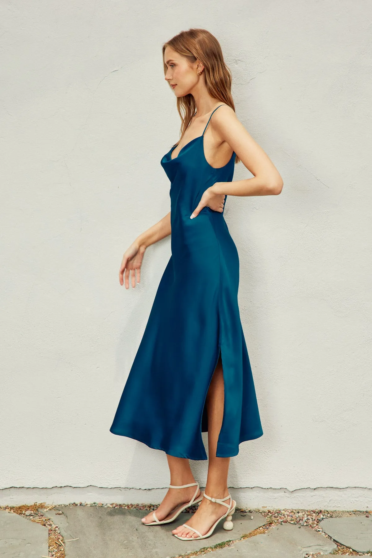 Clea Cowl Neck Slip Dress
