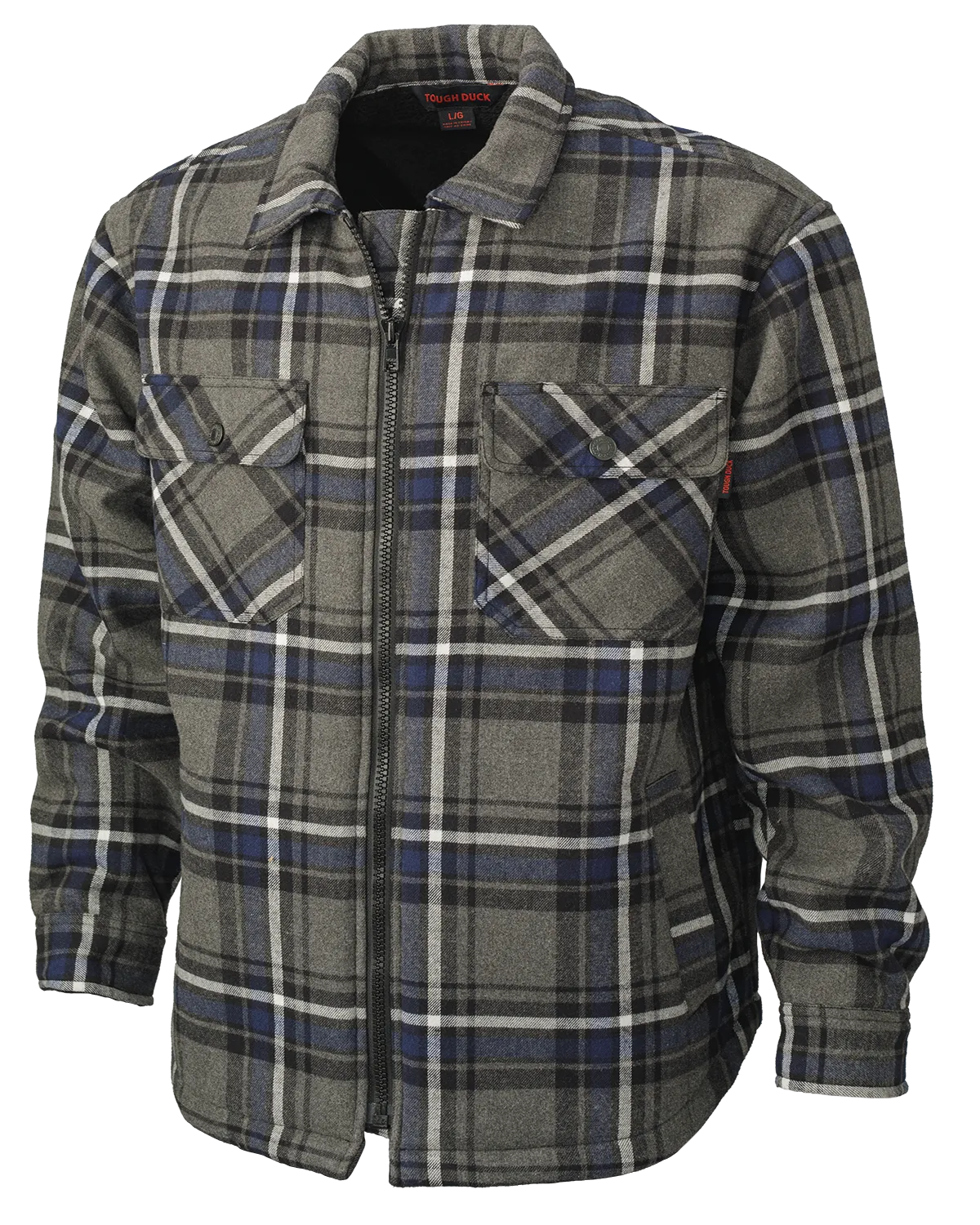 CLWS151-Char/Nav Sherpa Bonded Flannel Shirt