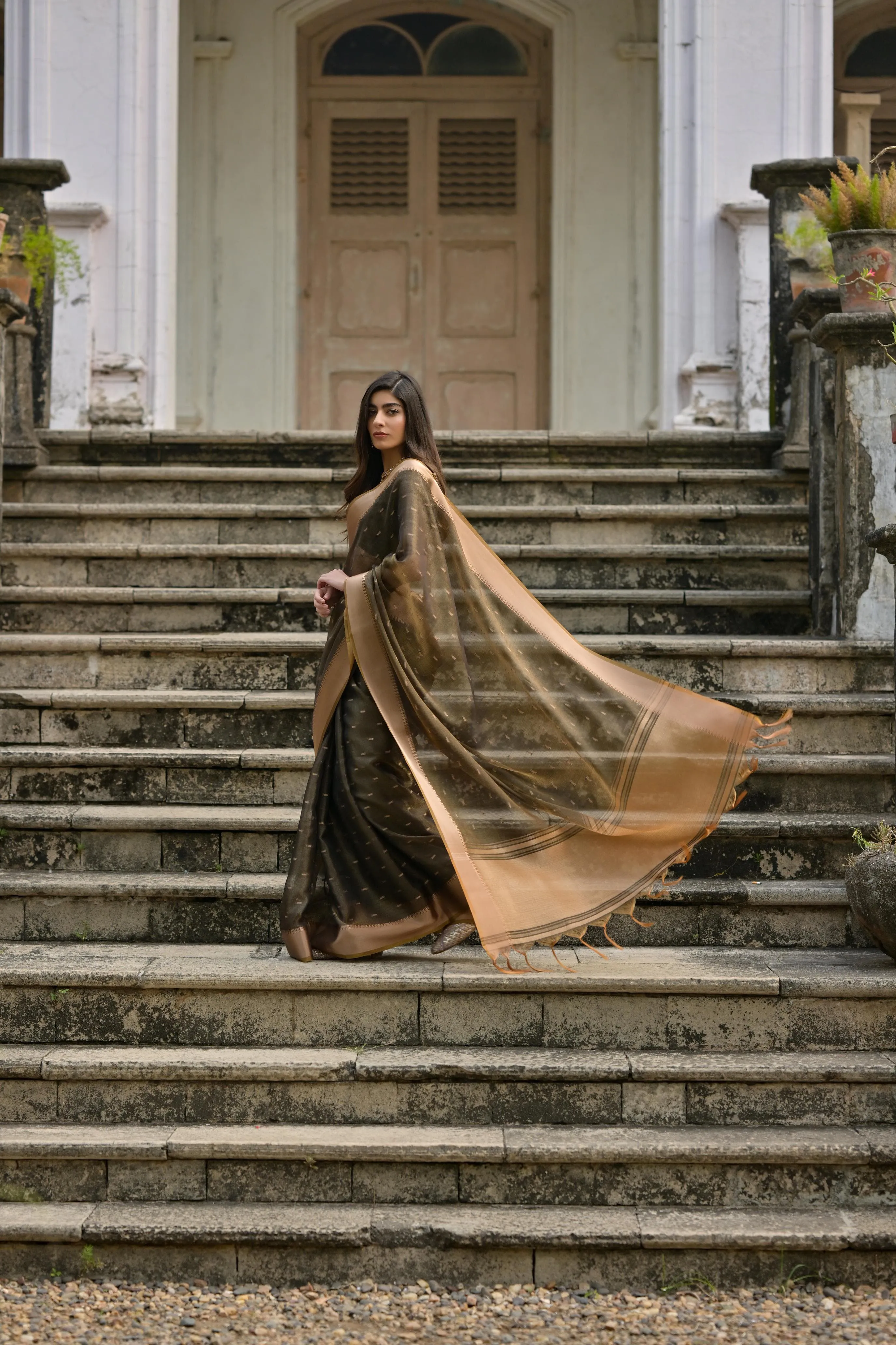 Coffee Brown Soft Kalyani Silk Saree