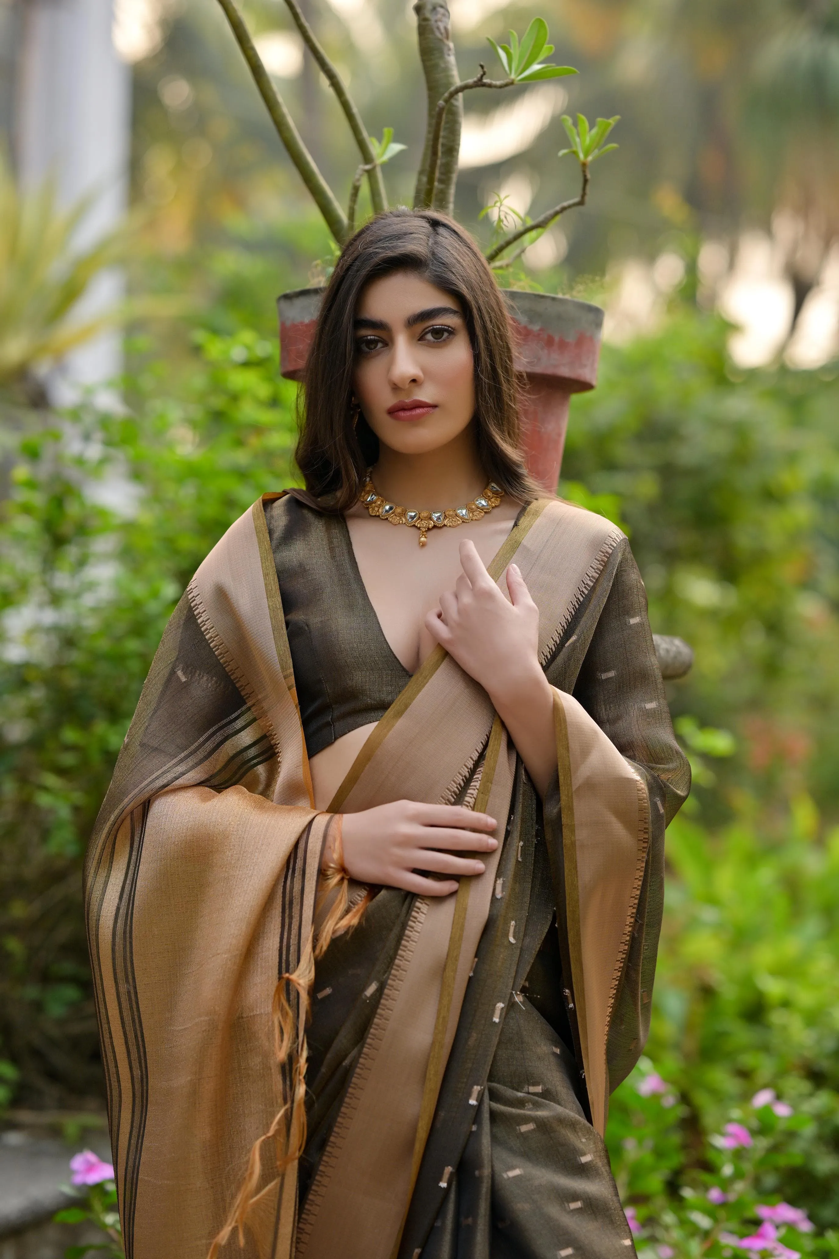 Coffee Brown Soft Kalyani Silk Saree