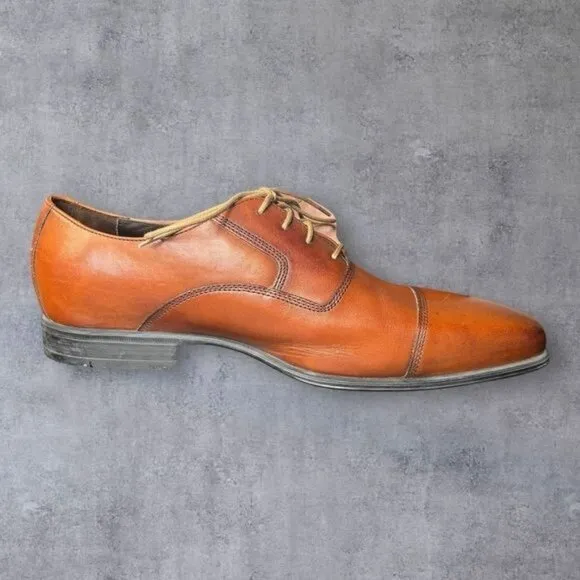 Cole Haan Cognac Brown Leather Cap Toe Oxford – Size 11M