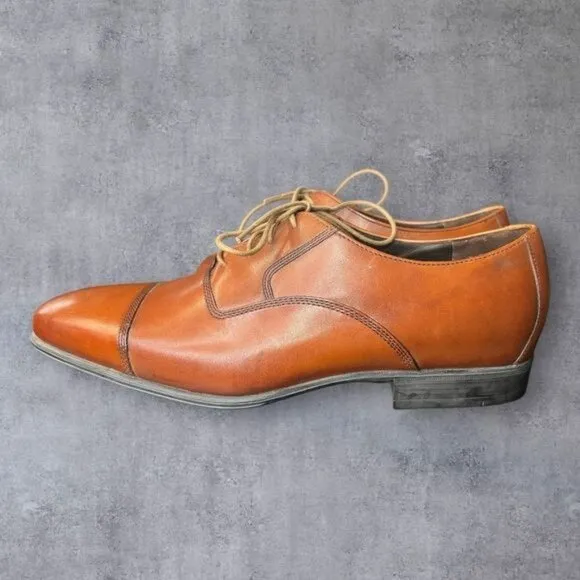 Cole Haan Cognac Brown Leather Cap Toe Oxford – Size 11M