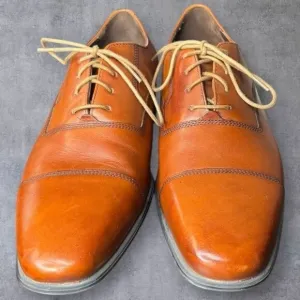 Cole Haan Cognac Brown Leather Cap Toe Oxford – Size 11M
