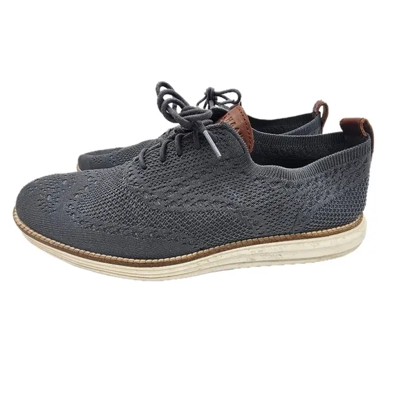 Cole Haan Shoes Mens 9 M Original Grand Stitchlite Wingtip Oxford Gray Blueish
