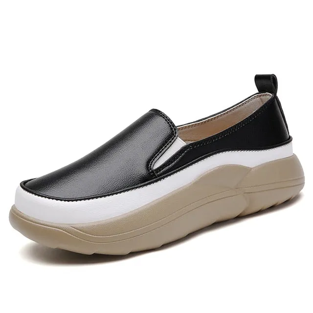 Comfort Halbschuhe mit klobiger Sohle