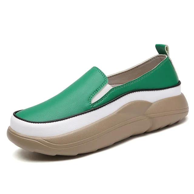Comfort Halbschuhe mit klobiger Sohle