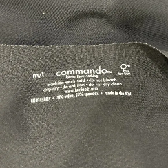 Commando Black Mini Cami Slip Dress M/L Slimming Body Shaper Her Look Classic