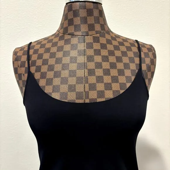 Commando Black Mini Cami Slip Dress M/L Slimming Body Shaper Her Look Classic
