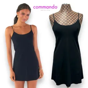 Commando Black Mini Cami Slip Dress M/L Slimming Body Shaper Her Look Classic