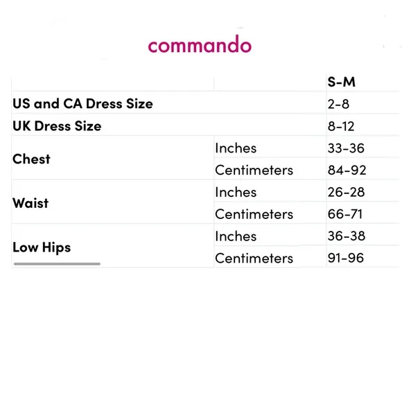 Commando Classic Mini Cami Slip Shapewear Dress Size Small Medium Base Slimming