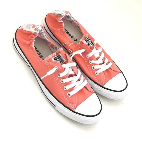CONVERSE Chuck Taylor All Star Sneakers Shoreline Coral Floral Women’s Size 11