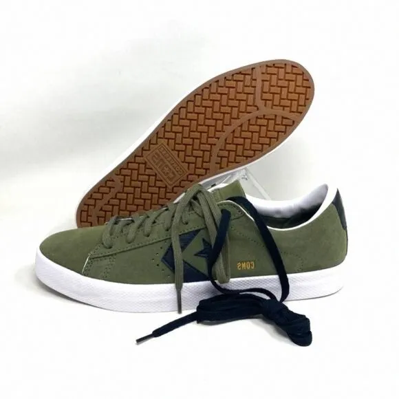 Converse Pro Leather OX Low Top Khaki Black Suede A00945C Sneakers Size Men’s