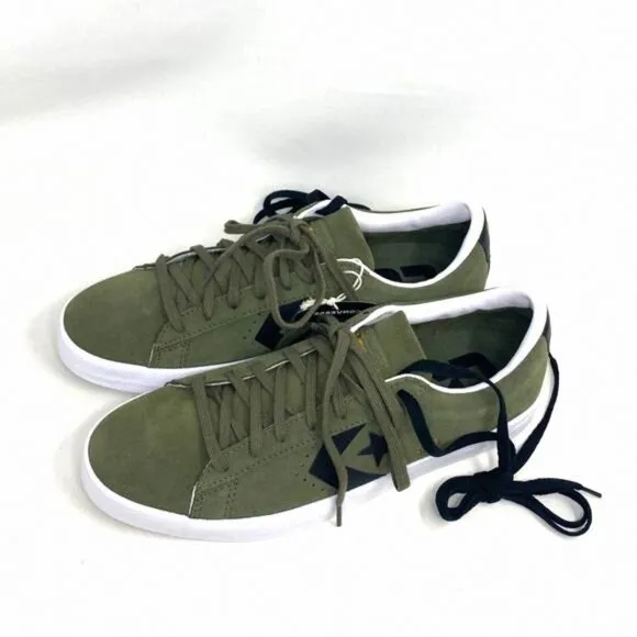 Converse Pro Leather OX Low Top Khaki Black Suede A00945C Sneakers Size Men’s