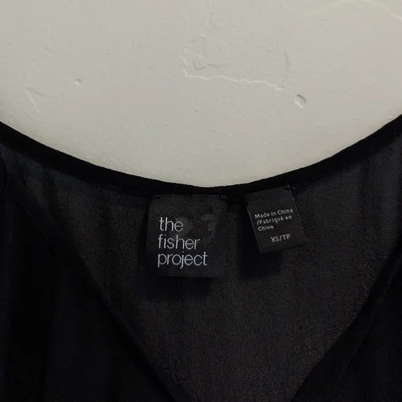 COPY - The Fisher Project (Eileen) 100% Black Silk Asymmetrical Slip or Nightie…