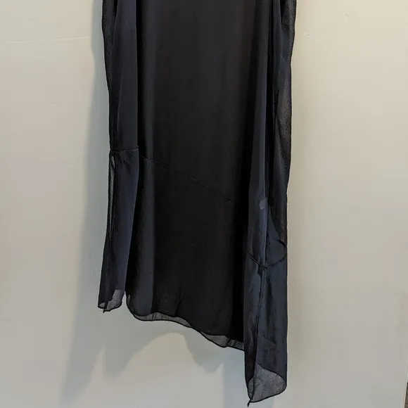 COPY - The Fisher Project (Eileen) 100% Black Silk Asymmetrical Slip or Nightie…