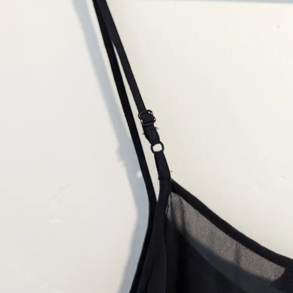 COPY - The Fisher Project (Eileen) 100% Black Silk Asymmetrical Slip or Nightie…