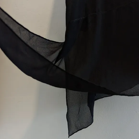 COPY - The Fisher Project (Eileen) 100% Black Silk Asymmetrical Slip or Nightie…