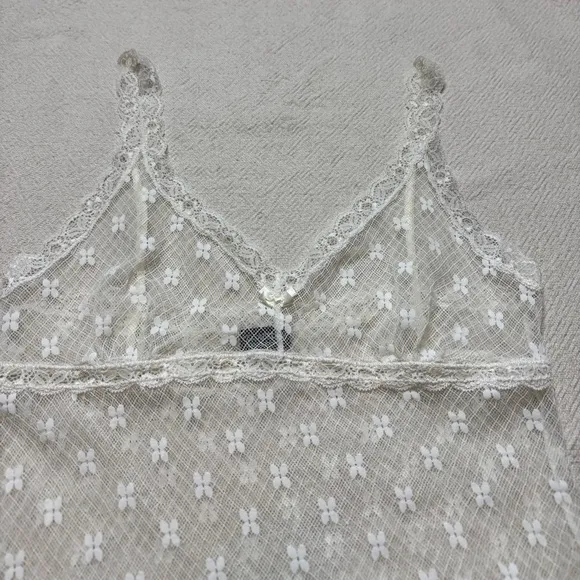 Cosabella Ivory White Butterfly Lace Babydoll Slip S Y2K